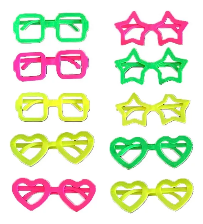 Anteojos Fluo Emoji Cotillon Fluo Mix Motivos X6 - Imagen 9