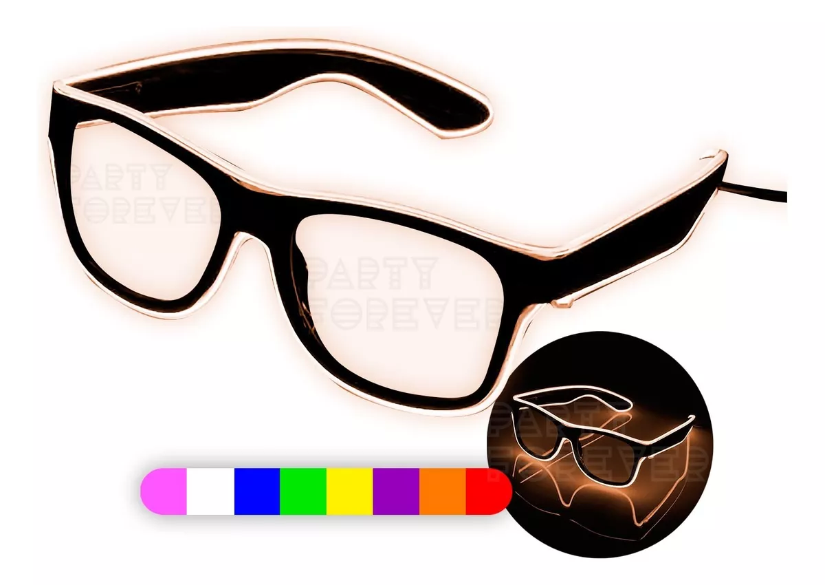 Anteojos Led Lentes Neon Risky Premium Cotillon Luminoso