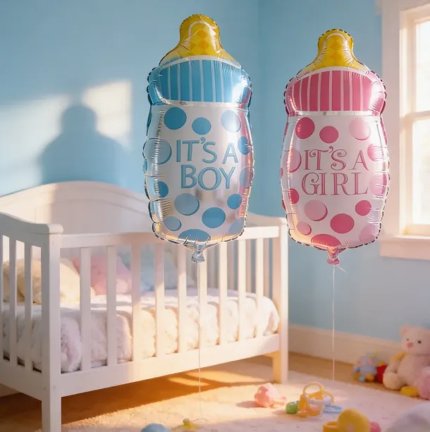 Globo Metalizado Mamadera Baby Shower 15'' Cotillon Fiesta - Imagen 2