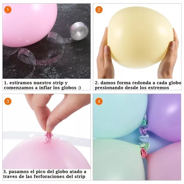 Cinta De Acetato Para Globos Arco Organico 5 Mt - Decoracion - Imagen 3
