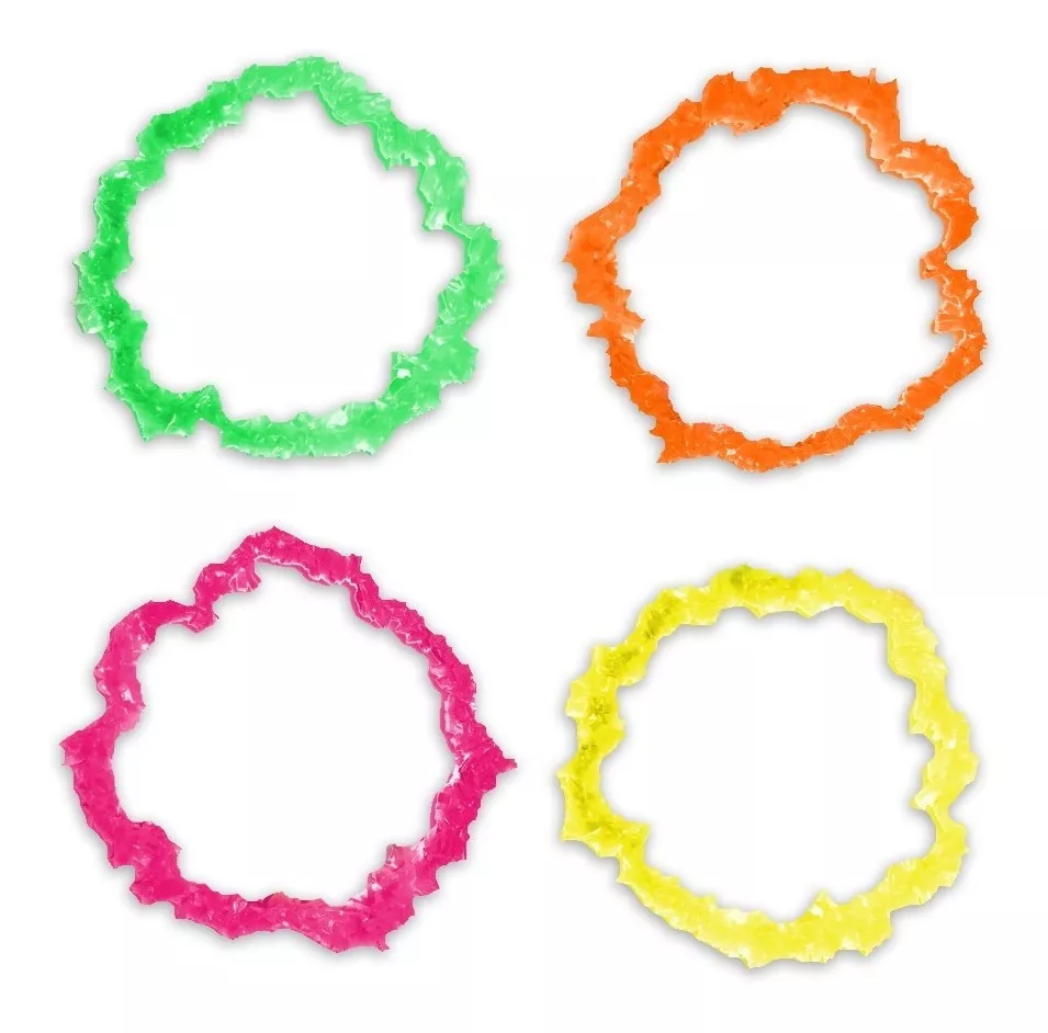 Collar Hawaiano Multicolor - Flores Cotillon X 25u - Imagen 2