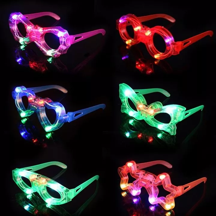 Combo 10 Anteojos Luminosos Led Modelos Surtidos Cotillon - Imagen 6