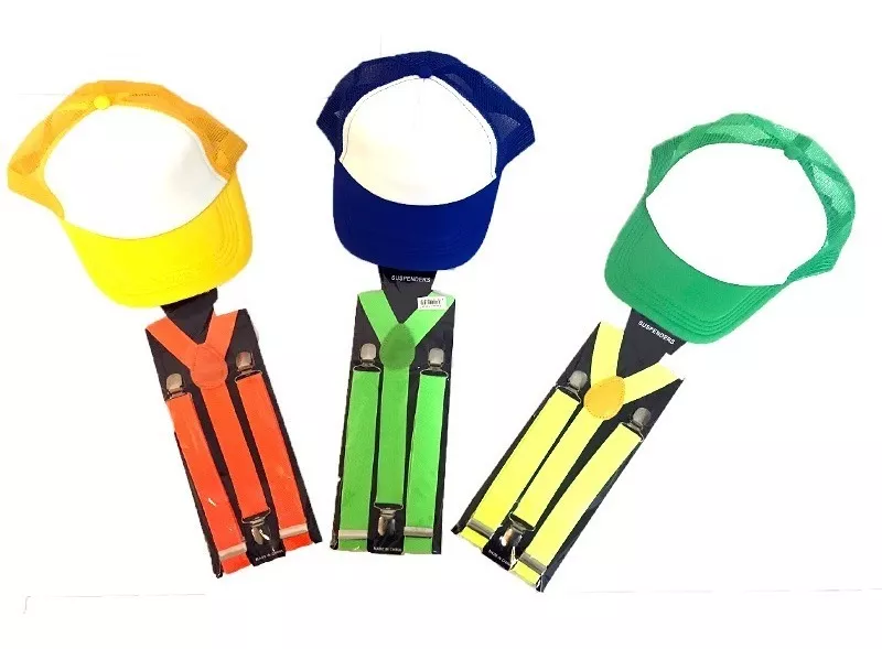 Combo 10 Tiradores Fluo + 10 Gorra Trucker Fluo Sublimable! - Imagen 2