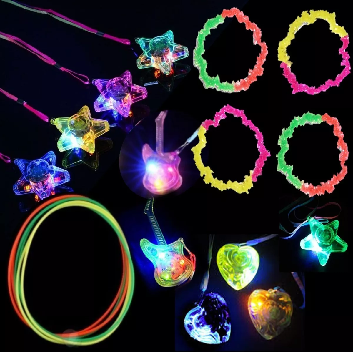 Combo Collares Colgantes Led + Fluo - 30 Unidades - Imagen 2