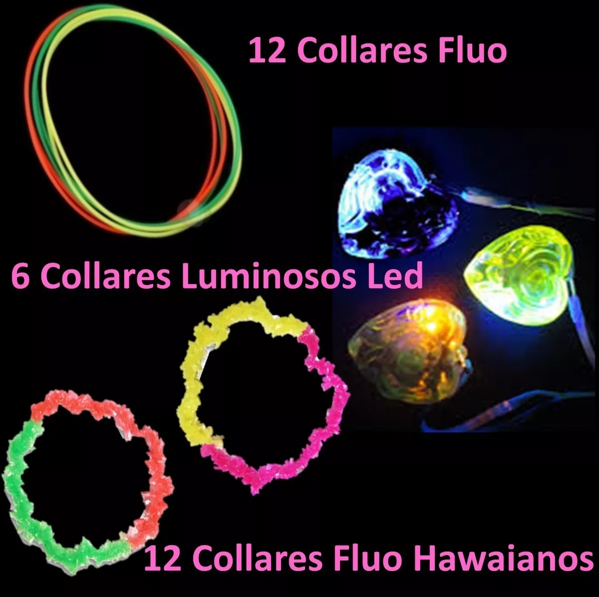 Combo Collares Colgantes Led + Fluo - 30 Unidades - Imagen 3