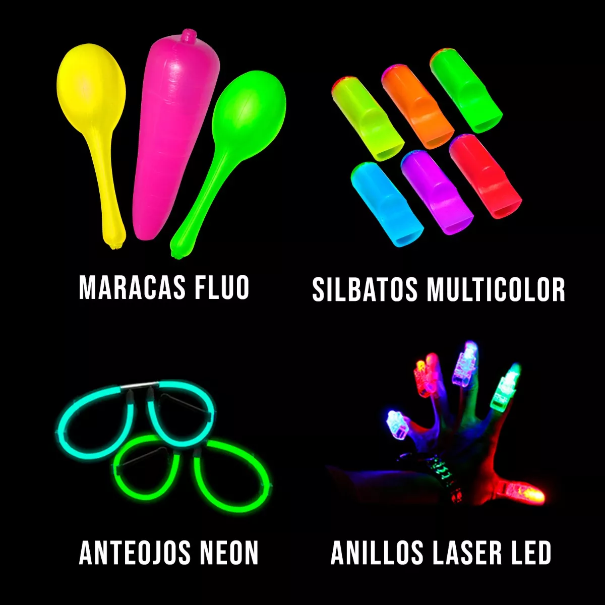 Combo Cotillon Led Luminoso 50 Personas - Led+fluo+neon - Imagen 6
