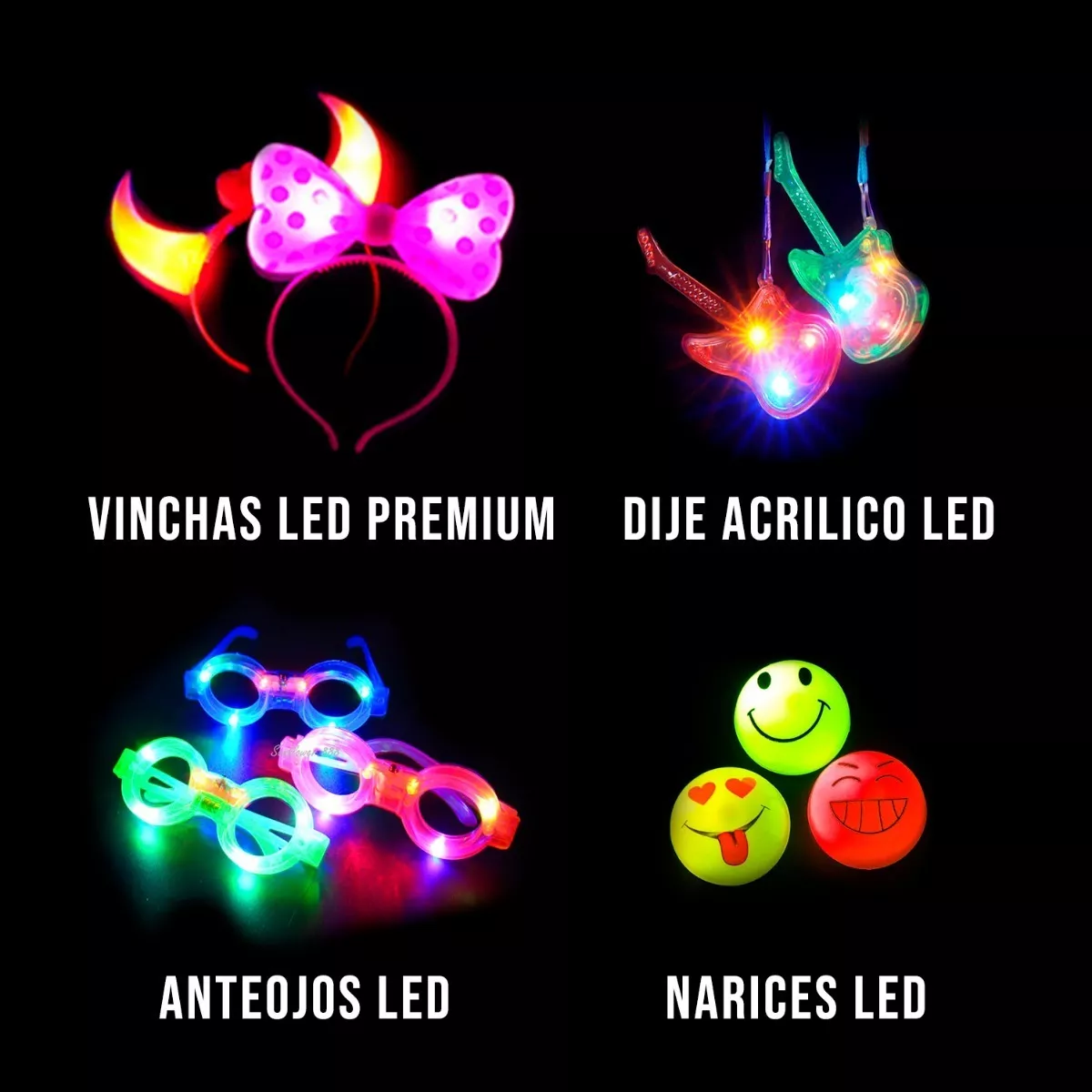 Combo Cotillon Luminoso Led 200 Personas 432 Articulos - Imagen 4