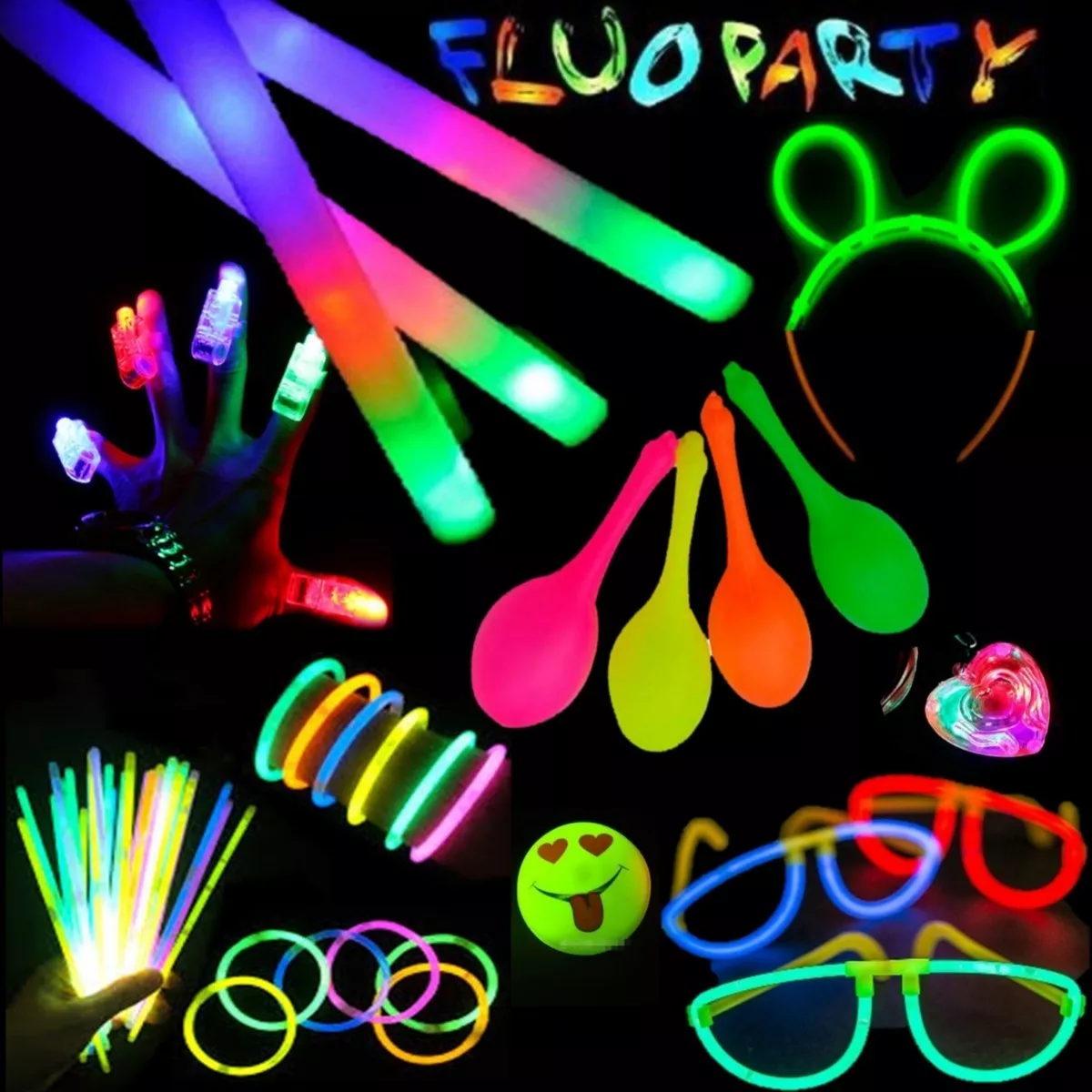 Combo Cotillon Luminoso Led Neon 25 / 30 Personas - Fiesta - Imagen 2
