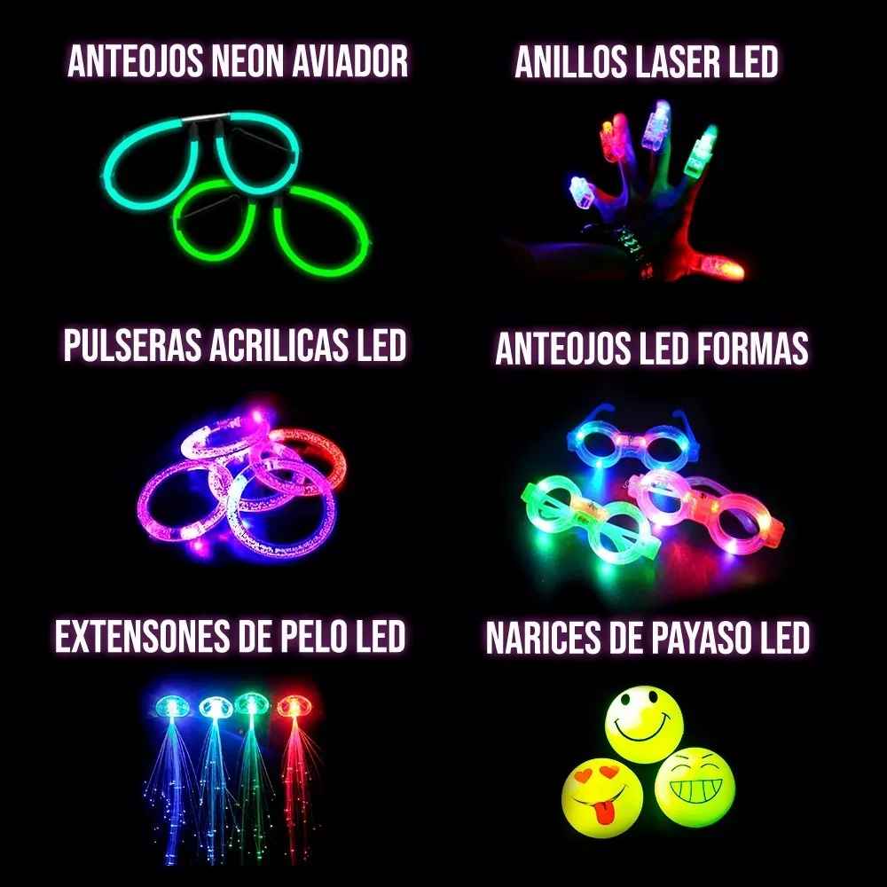 Combo Cotillon Vip Todo Luminoso 150 Personas - Imagen 3