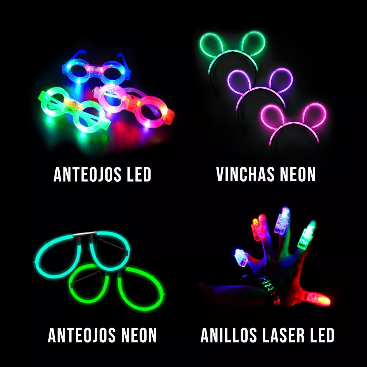 Combo Cotillon Vip Todo Luminoso 25 Personas - Imagen 2