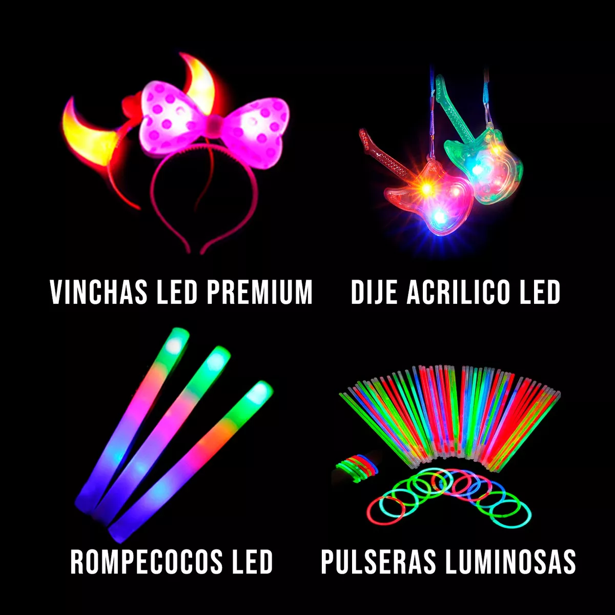 Combo Cotillon Vip Todo Luminoso 25 Personas - Imagen 3