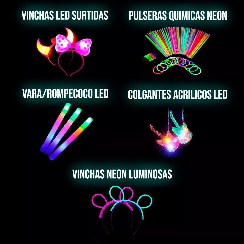 Combo Cotillon Vip Todo Luminoso 50 Personas - Imagen 3