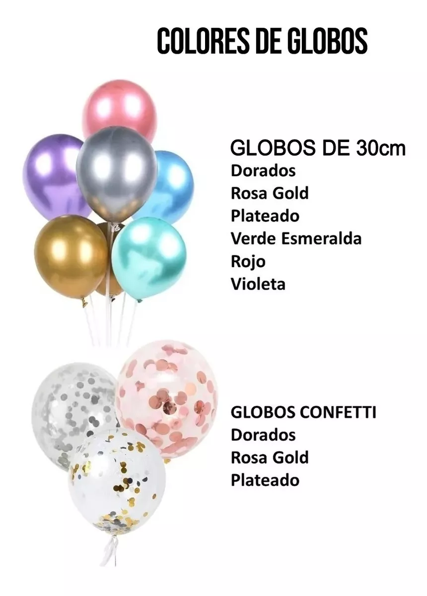 Combo Globos Cortina Feliz Cumpleaños - Imagen 3