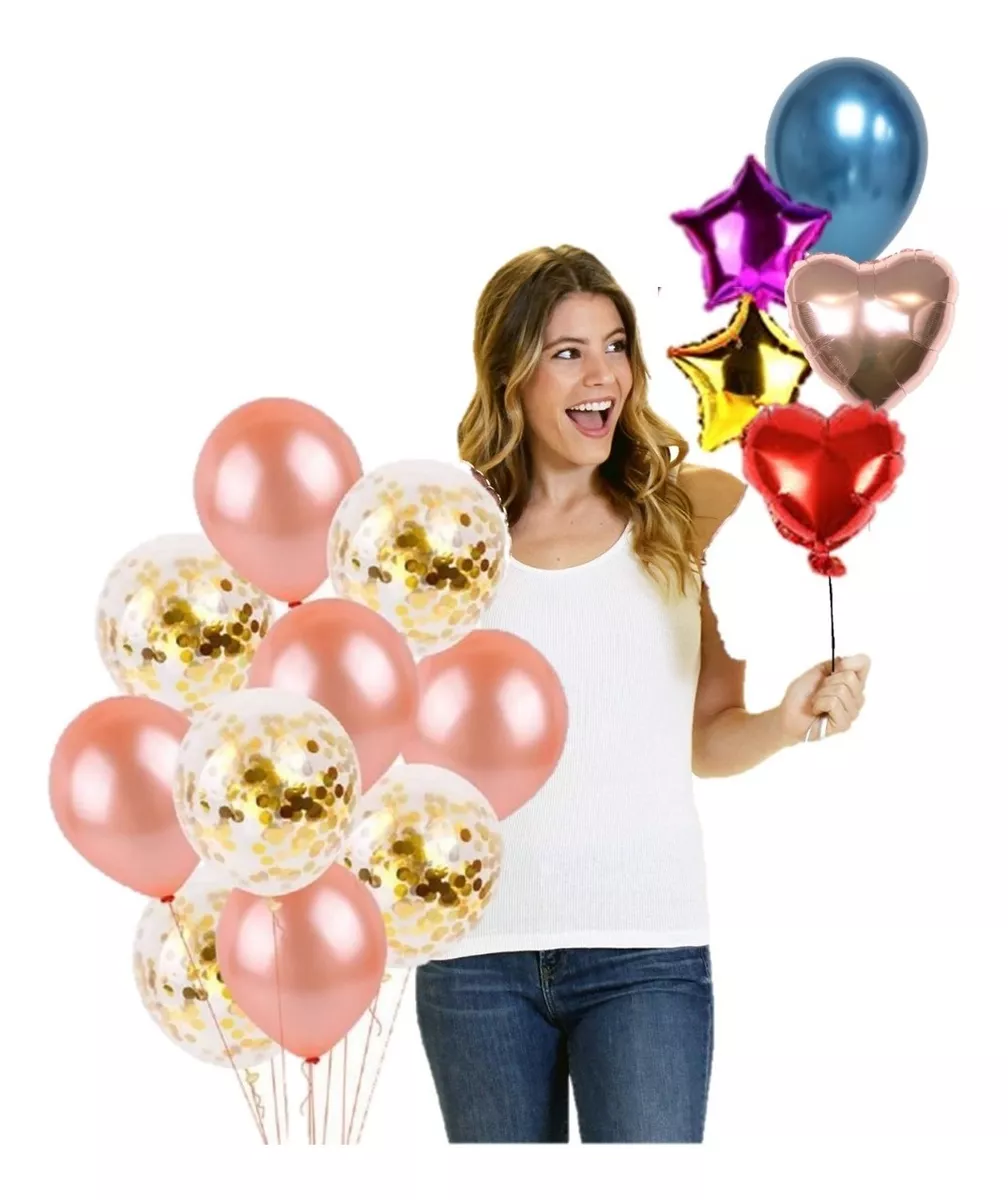 Combo Globos Cortina Feliz Cumpleaños - Imagen 6