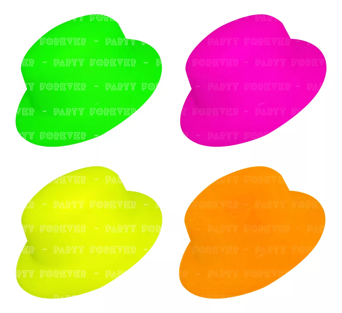 Combo Gorros Fluo Cotillon X25 Personas Gorro Fluo Sombrero - Imagen 3