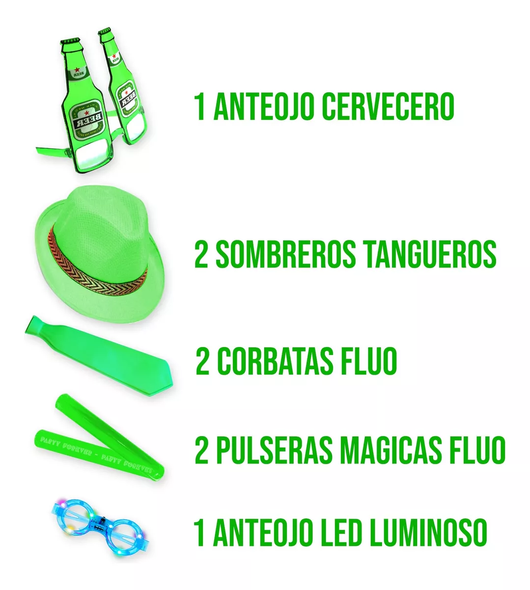 Combo Kit Premium Led Sombrero San Patricio St Patrick - Imagen 2