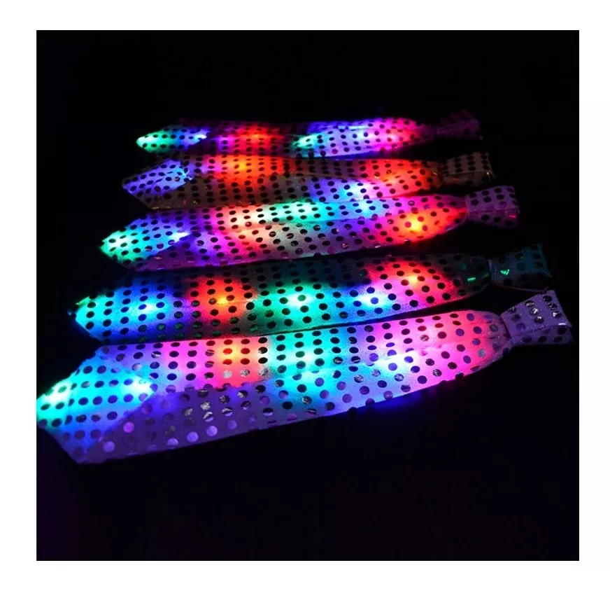 Corbata Luminosa Led Novio Lentejuelas - Imagen 5