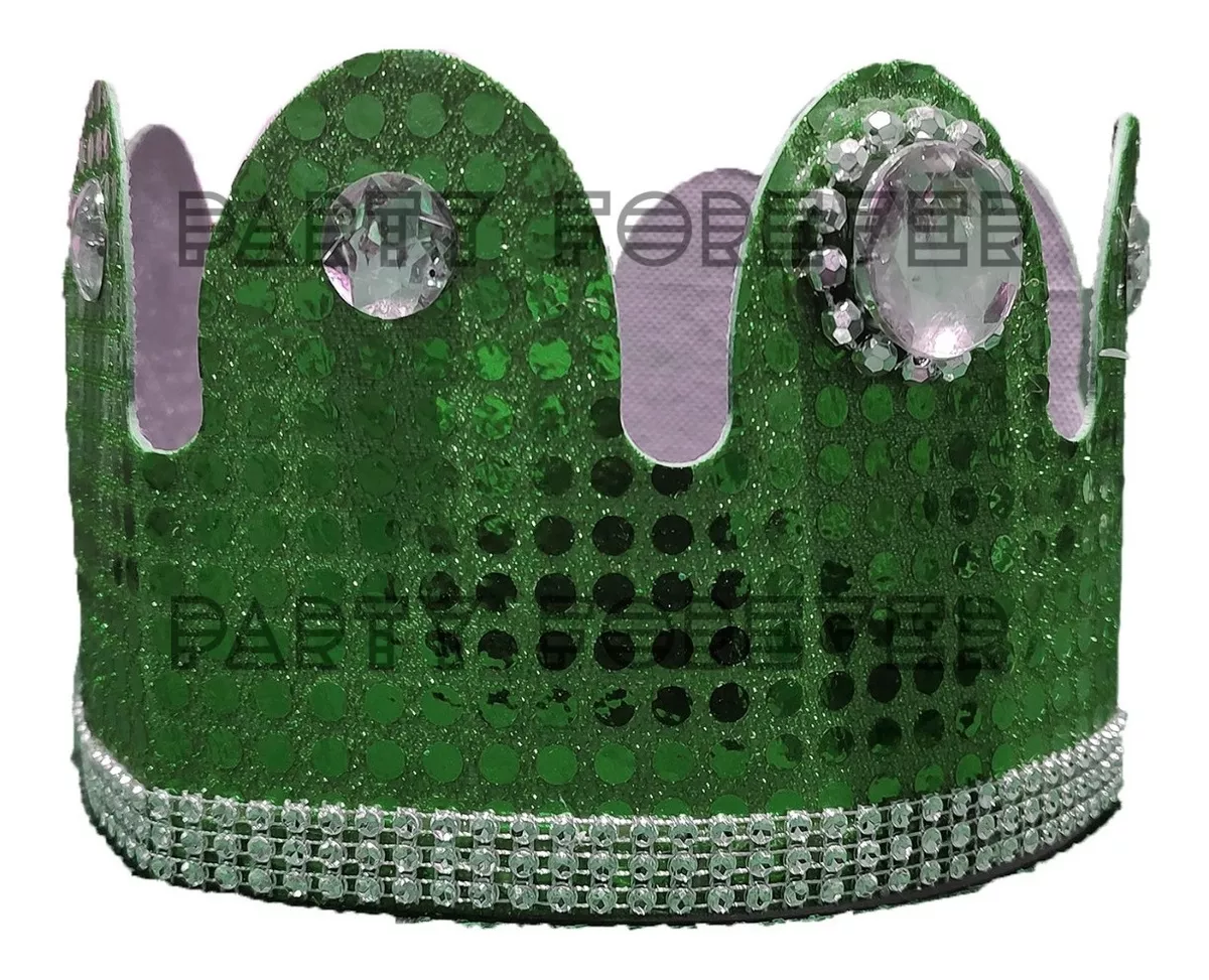 Corona Rey Con Abrojo Lentejuelas - Cotillon Carioca - Imagen 2