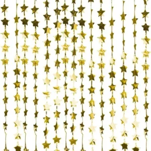 Cortina Metalizada Guirnalda Formas Estrellas - Decoracion
