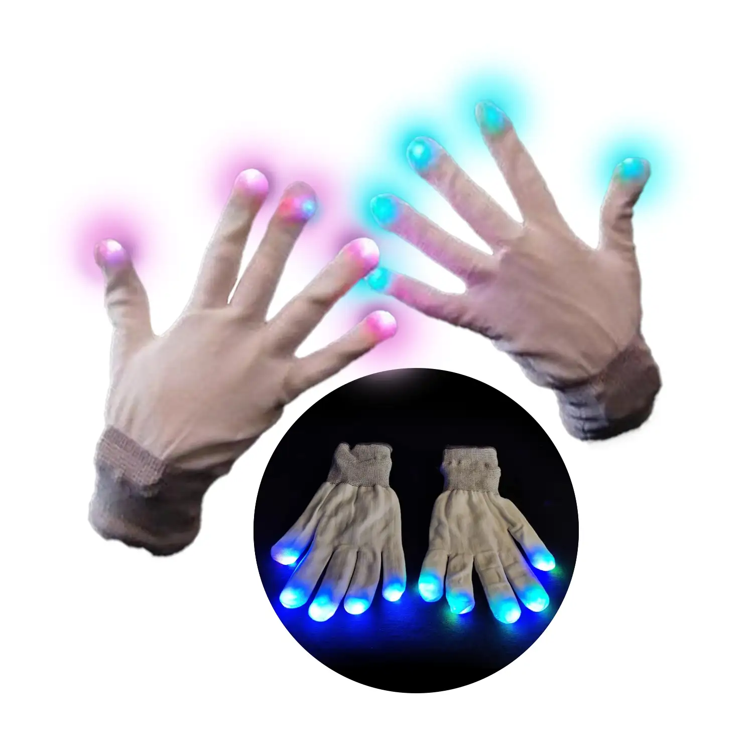Guantes Led Luminoso Cotillon Fiesta