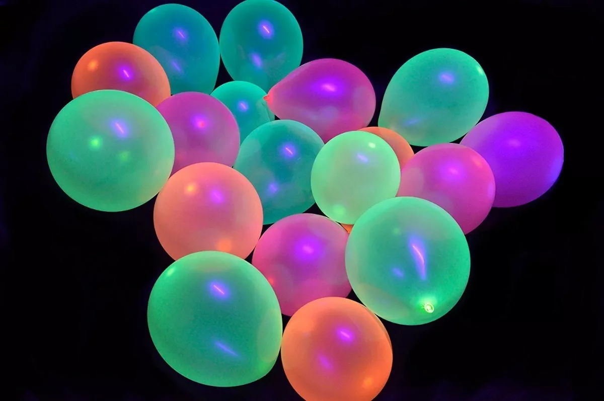 Globos Fluo 23cm / 9 Pulgadas X 25 Unidades - Neon Luz Uv - Imagen 3