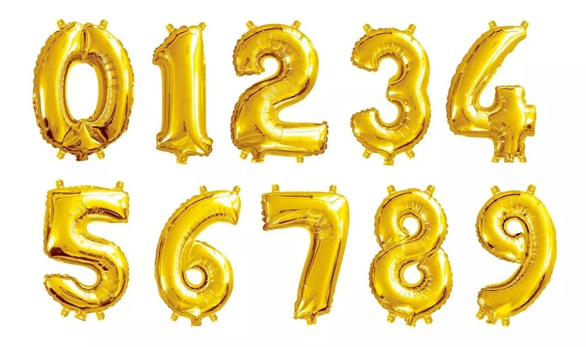 Globos Metalizados Numeros Grandes 32'' 81cm Premium X10 - Imagen 5