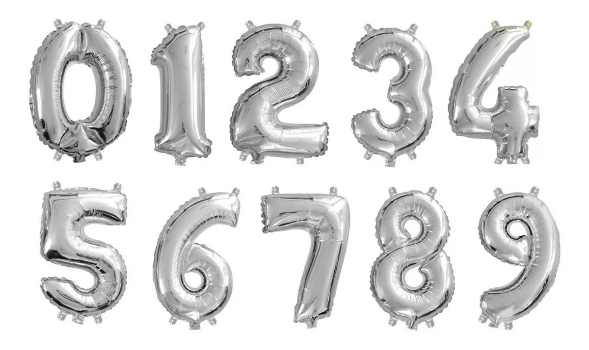 Globos Metalizados Numeros Grandes 32'' 81cm Premium X10 - Imagen 6