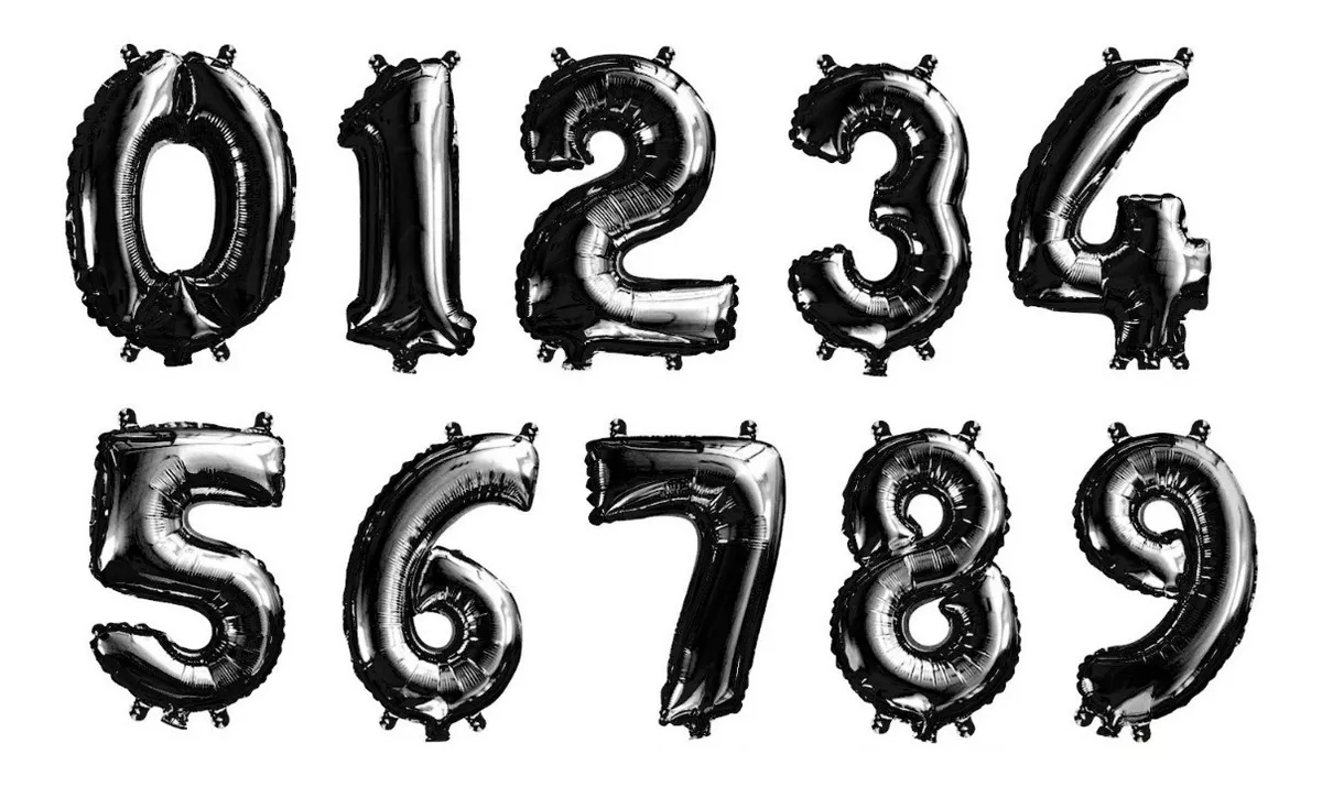 Globos Metalizados Numeros Grandes 32'' 81cm Premium X10 - Imagen 7