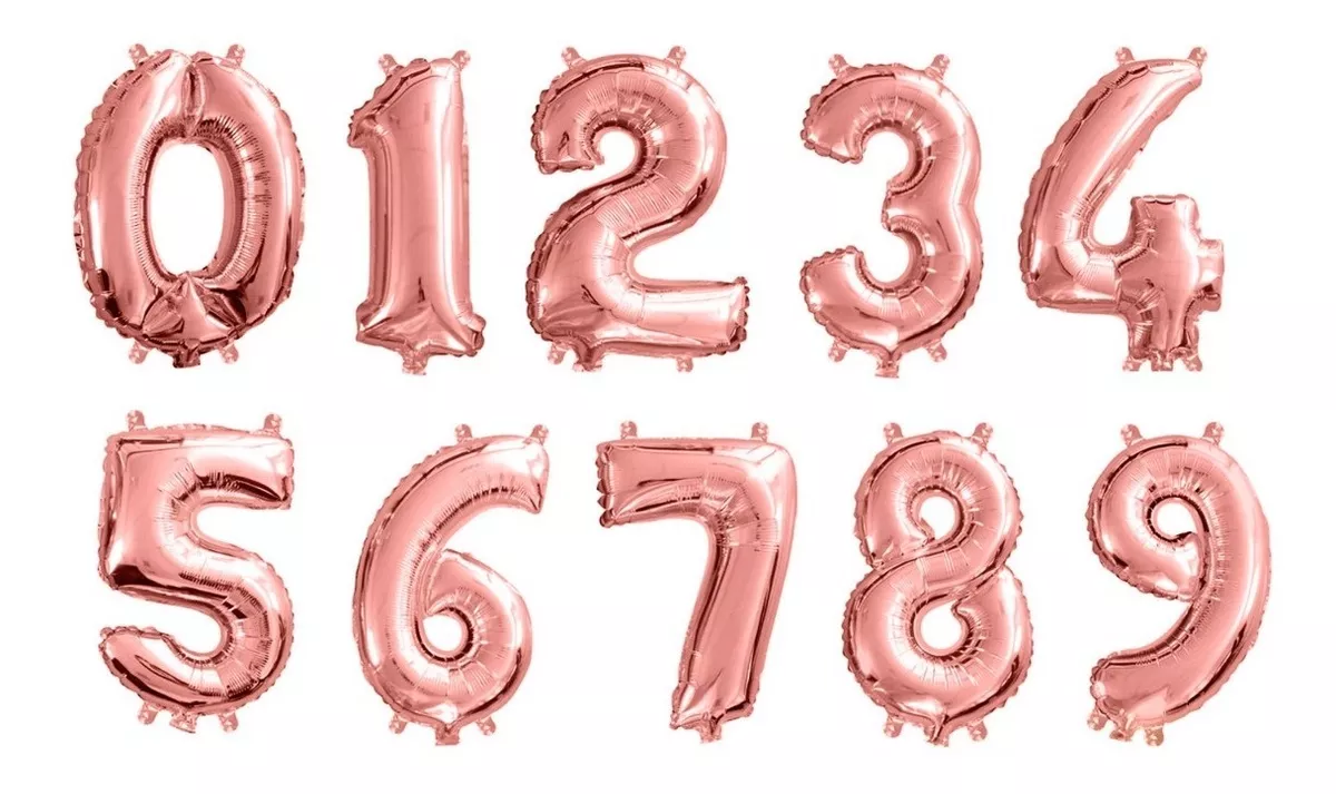 Globos Metalizados Numeros Grandes 32'' 81cm Premium X10 - Imagen 3