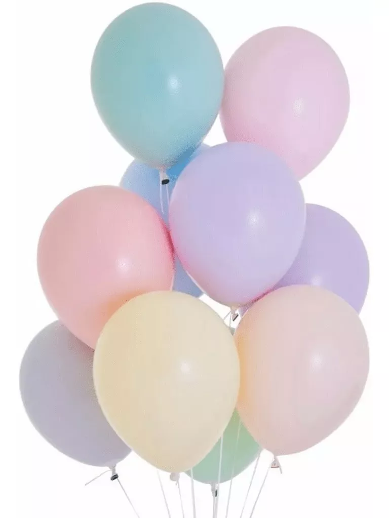 Globos Pastel Colores Surtidos 23 Cm - 9 Pulgadas X 50u