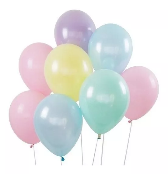 Globos Pastel Colores Surtidos 23 Cm - 9 Pulgadas X 50u - Imagen 2