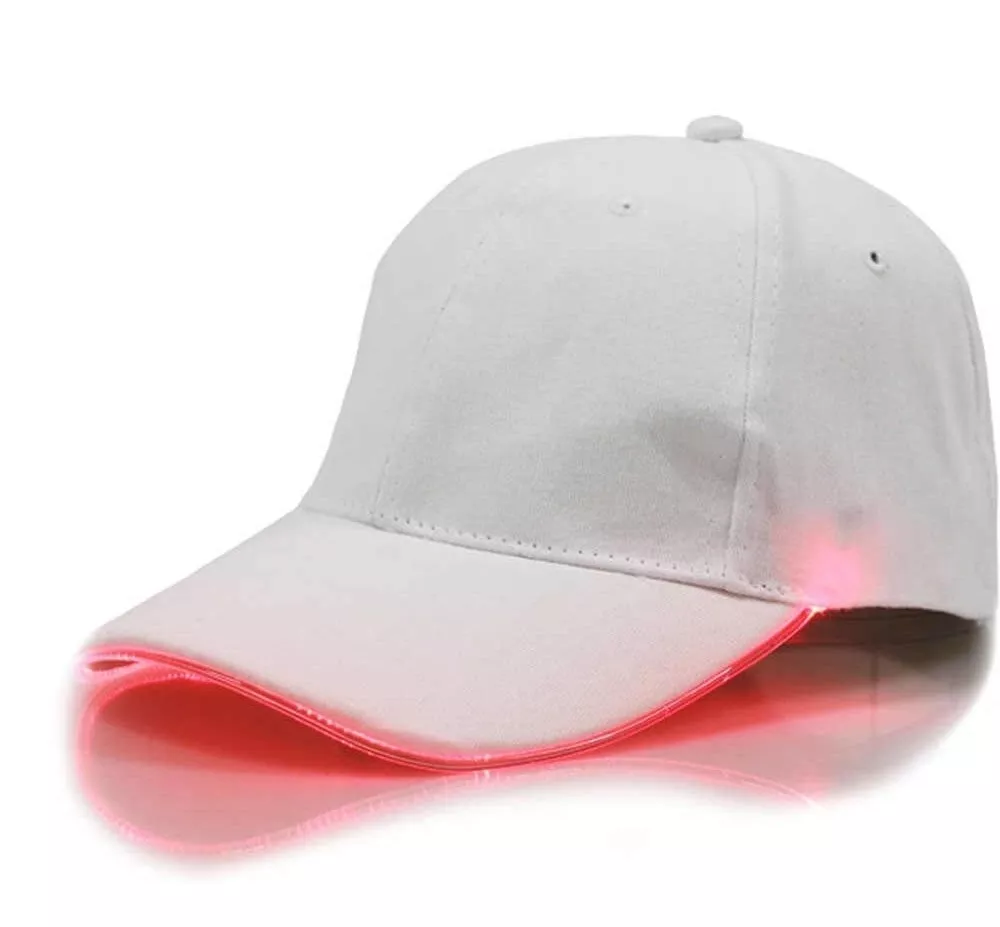 visera-blanca-borde-led-rojo