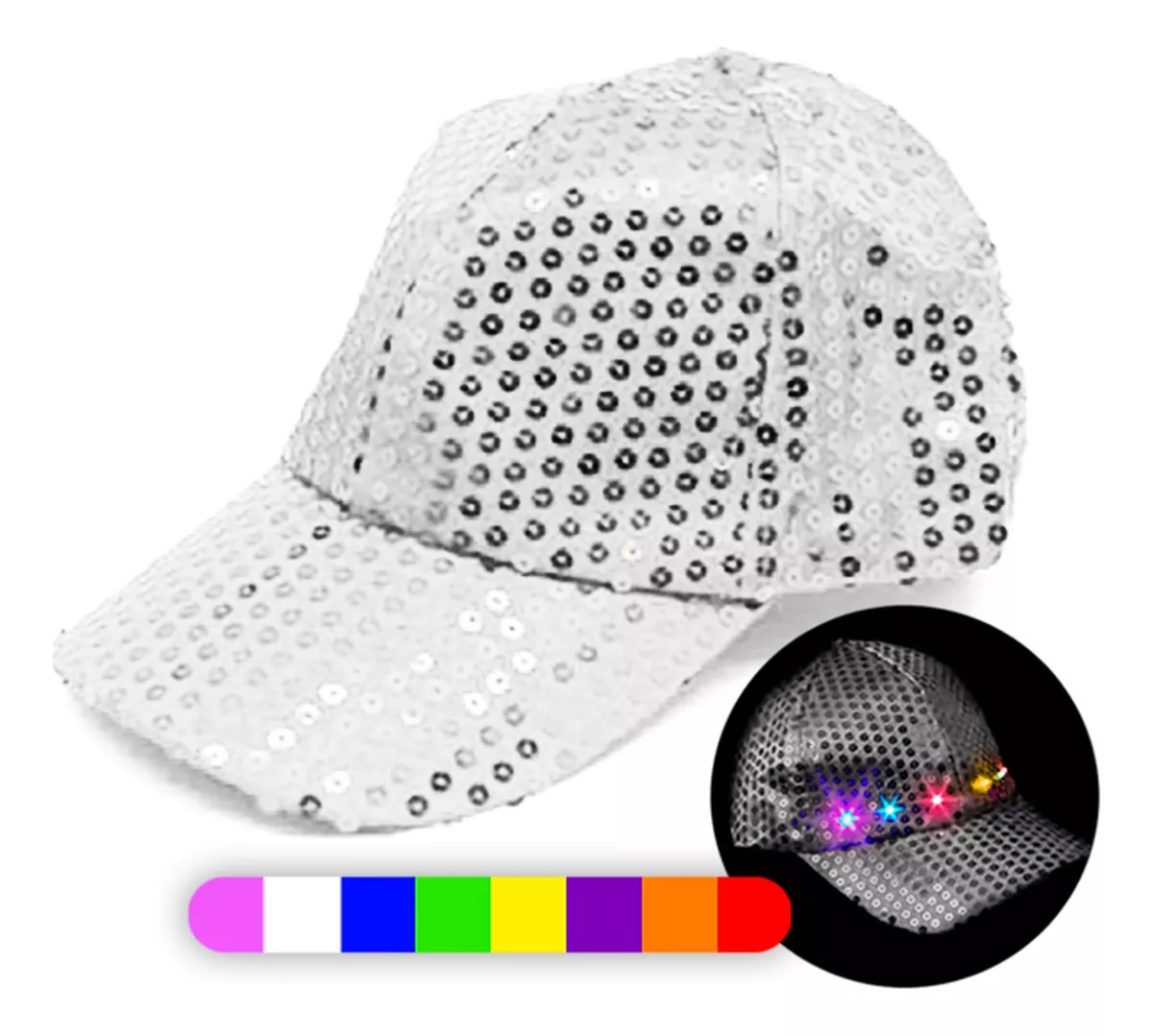 Gorra Luminosa Led 6 Luces Colores Surtidos