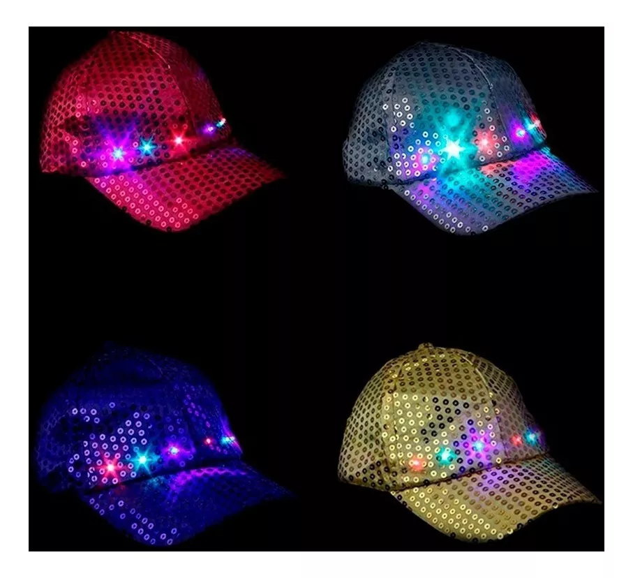 Gorra Luminosa Led 6 Luces Colores Surtidos - Imagen 5