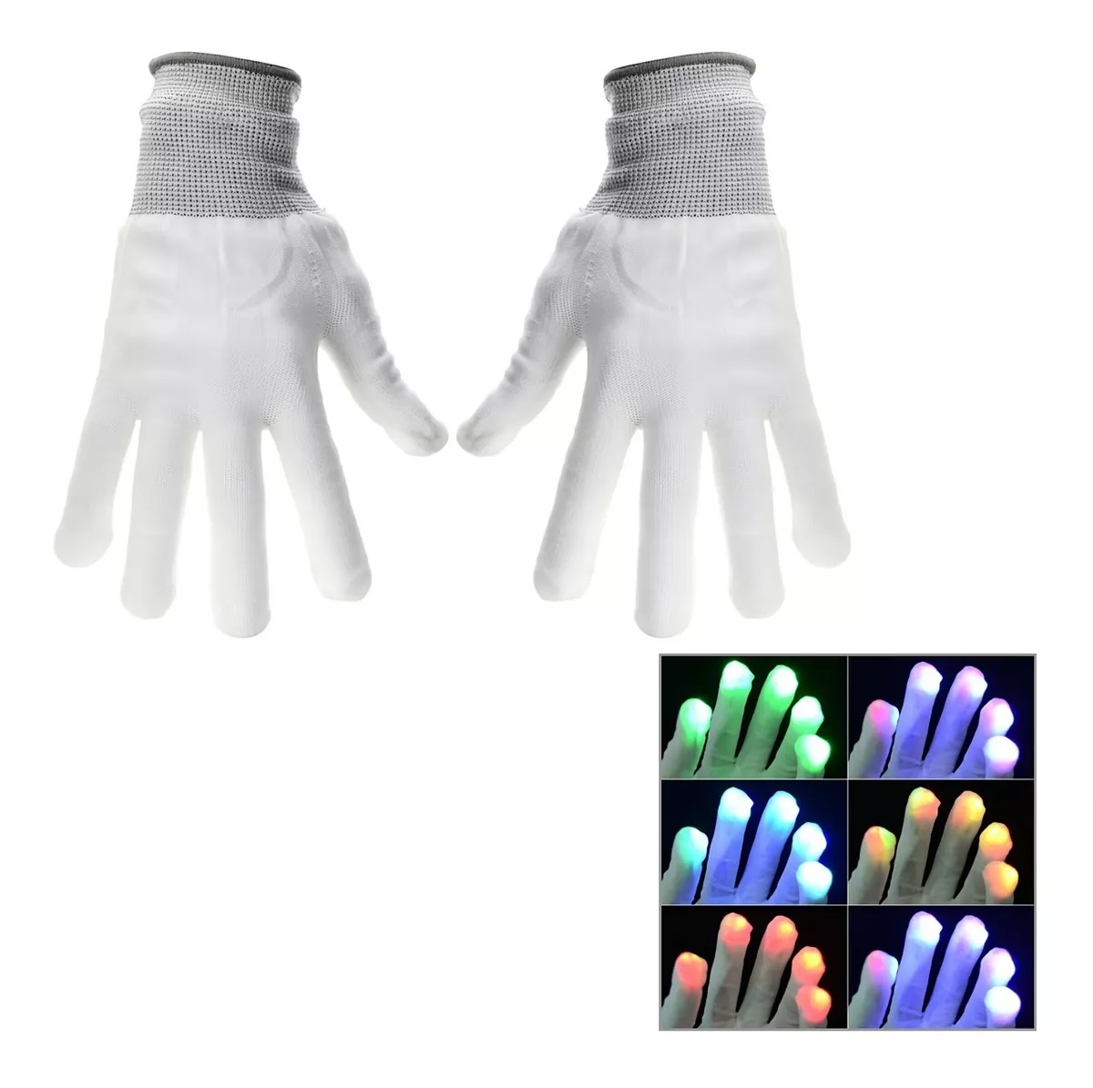 Guantes Led Luminoso Cotillon Fiesta - Imagen 2
