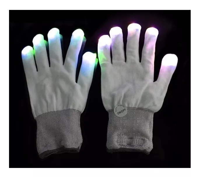 Guantes Led Luminoso Cotillon Fiesta - Imagen 5