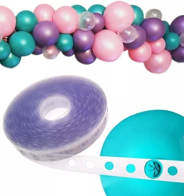 Kit Cinta Acetato 5mts Arco Globos + 50 Globos Pastel 23 Cm - Imagen 2