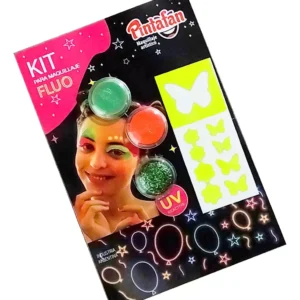 Kit Maquillaje Artistico Glitter Con Brillo + Stencils