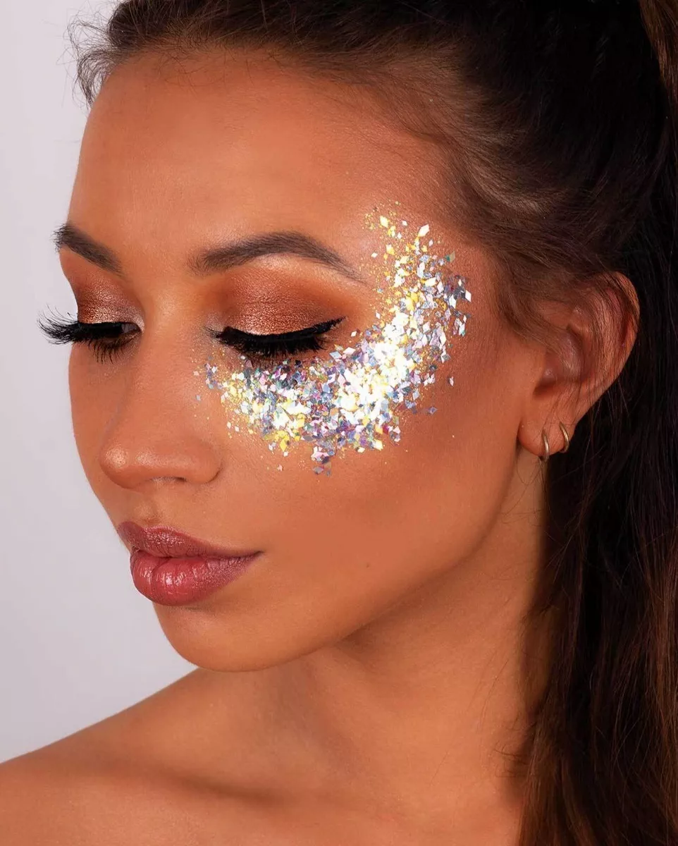Kit Maquillaje Artistico Glitter Con Brillo + Stencils - Imagen 3