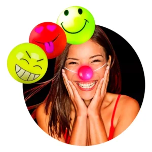 Nariz De Payaso Led Emoticon - Cotillon Luminoso