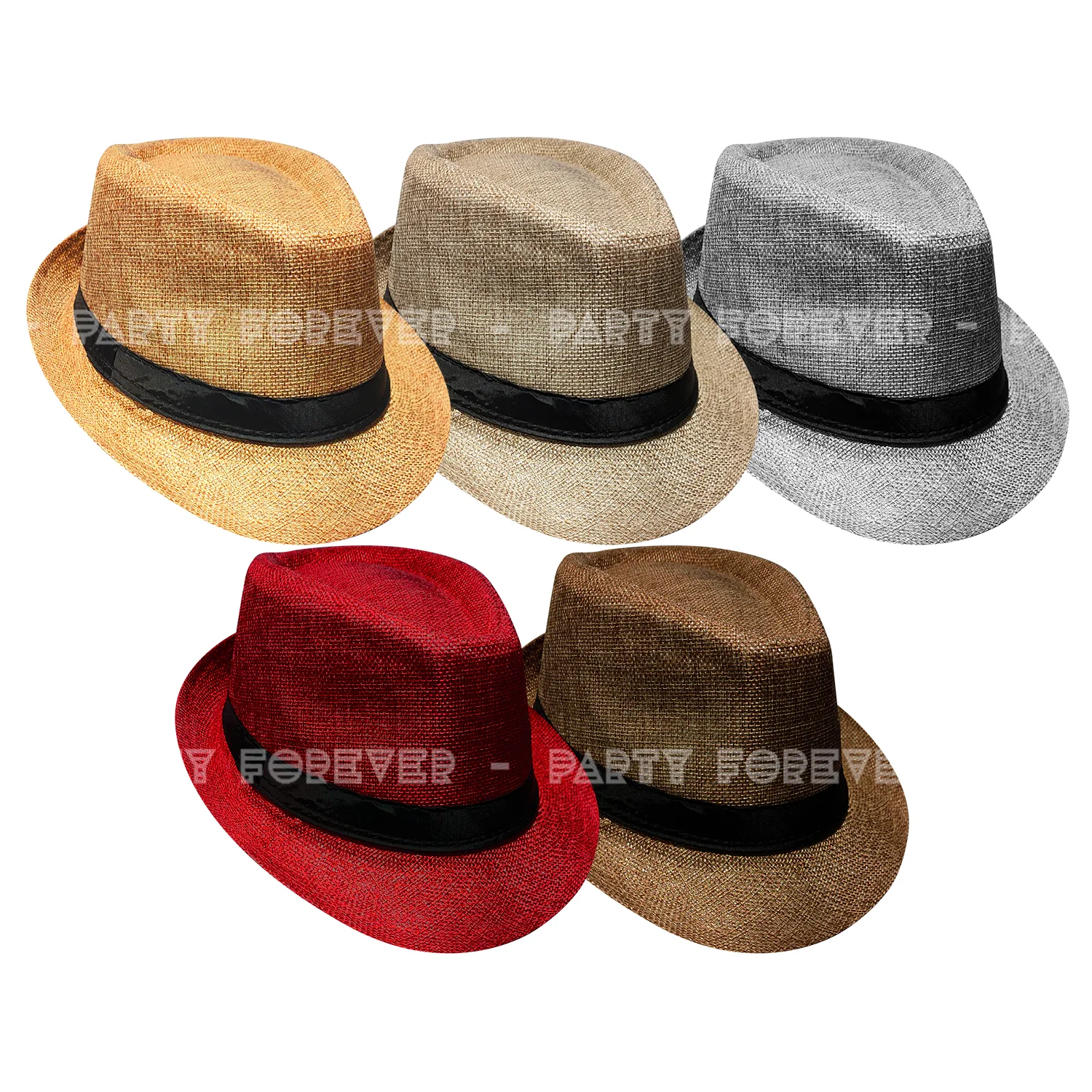 Sombrero Panameño Mix Color Cotillon Luminoso Carioca - Imagen 7