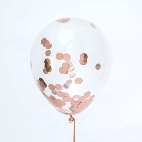 Set 10 Globos Color Y Cristal Confeti - Imagen 2