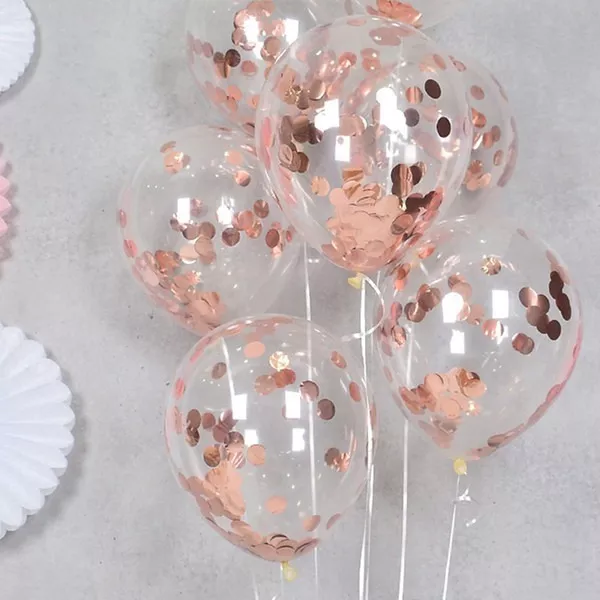 Set 10 Globos Color Y Cristal Confeti - Imagen 4