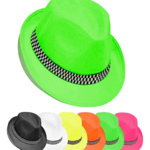 Sombrero Tanguero Fluo Mix Color Cotillon Luminoso Carioca