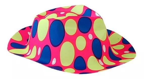 Sombreros Gorros Cowboy Fluo Cotillon - Fiesta Fluo X10 - Imagen 5