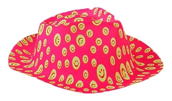 Sombreros Gorros Cowboy Fluo Cotillon - Fiesta Fluo X10 - Imagen 6