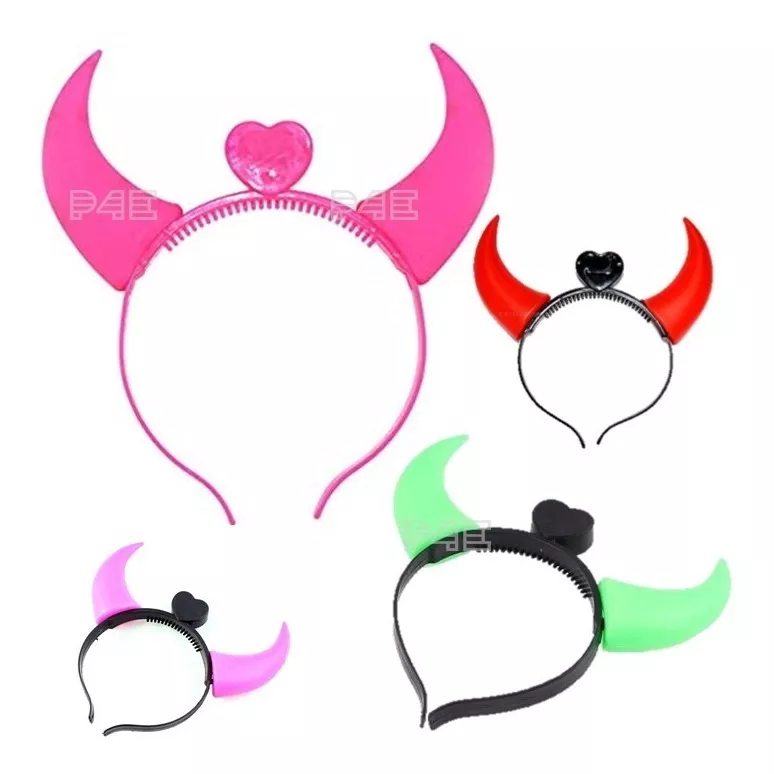 Vincha Diablo Led Luminosa Diablita Cotillon - Imagen 3