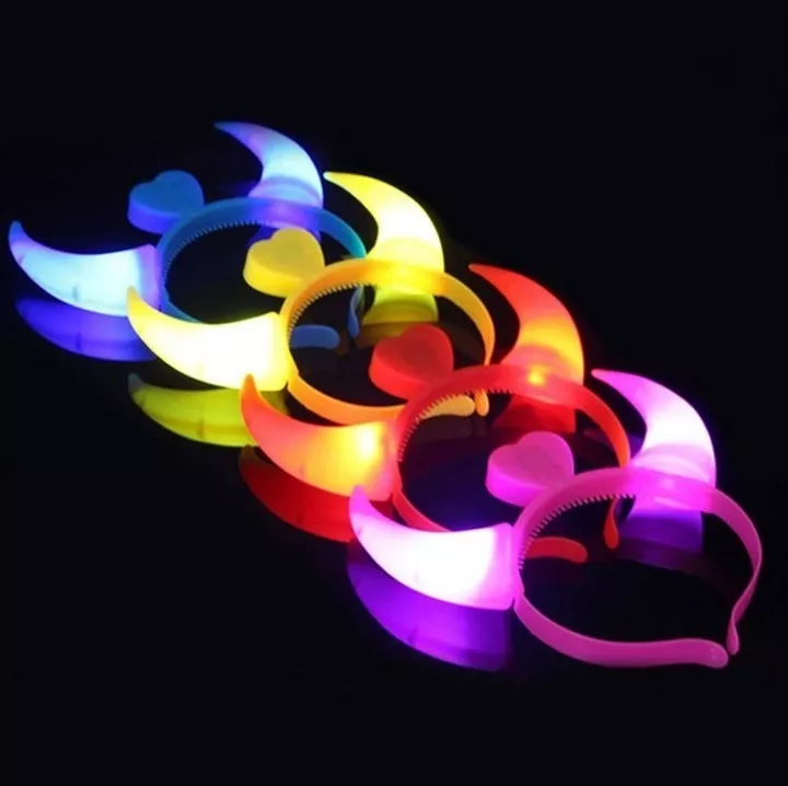 Vincha Diablo Led Luminosa Diablita Cotillon - Imagen 5