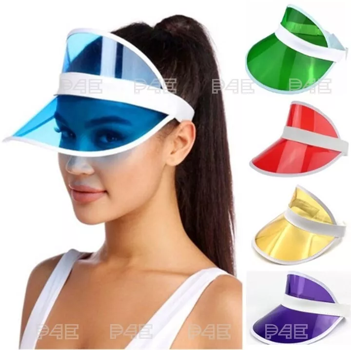 Visera Retro Gorro Poker Translucido Cotillon de Colores - Imagen 4