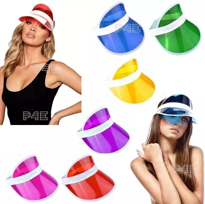Visera Retro Gorro Poker Translucido Cotillon de Colores - Imagen 6